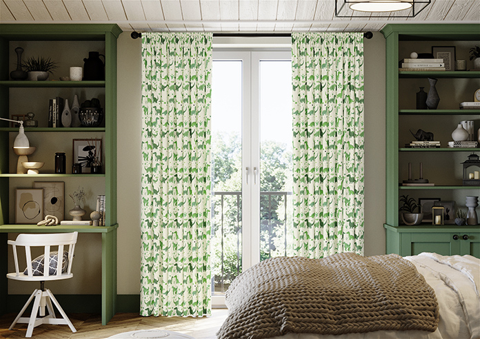 Dino Land, Lush Green - Made to Measure Curtains - Image 3